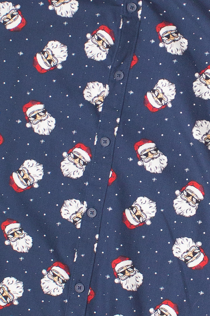 Deal With It Santa Button Up Shirt