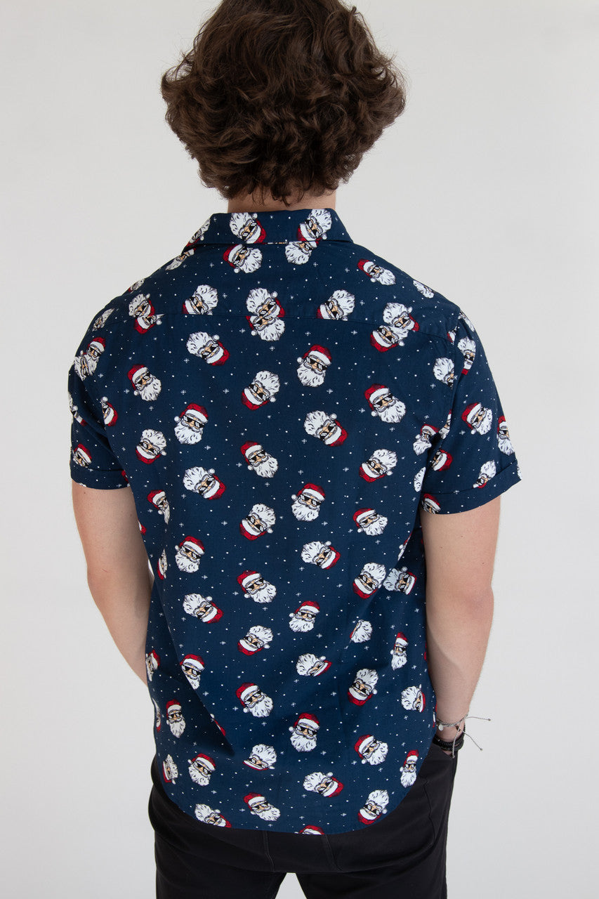 Deal With It Santa Button Up Shirt