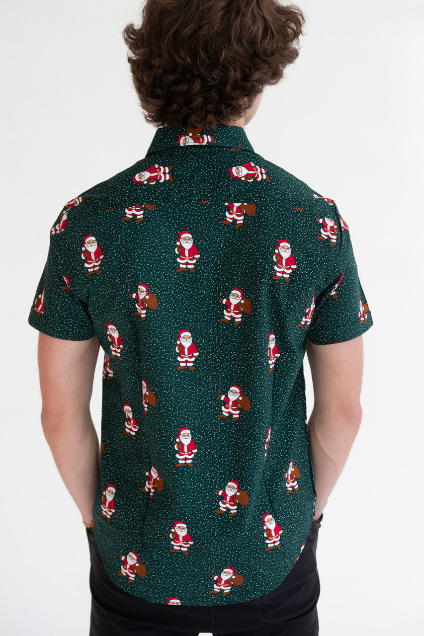 Jolly Santa Button Up Shirt