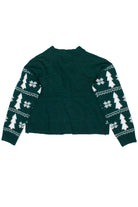 Tree Fair Isle Fuzzy Cardigan With Socks