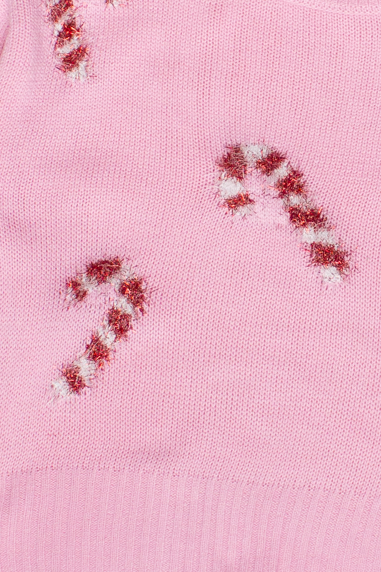 Tinsel Candy Cane Sweater