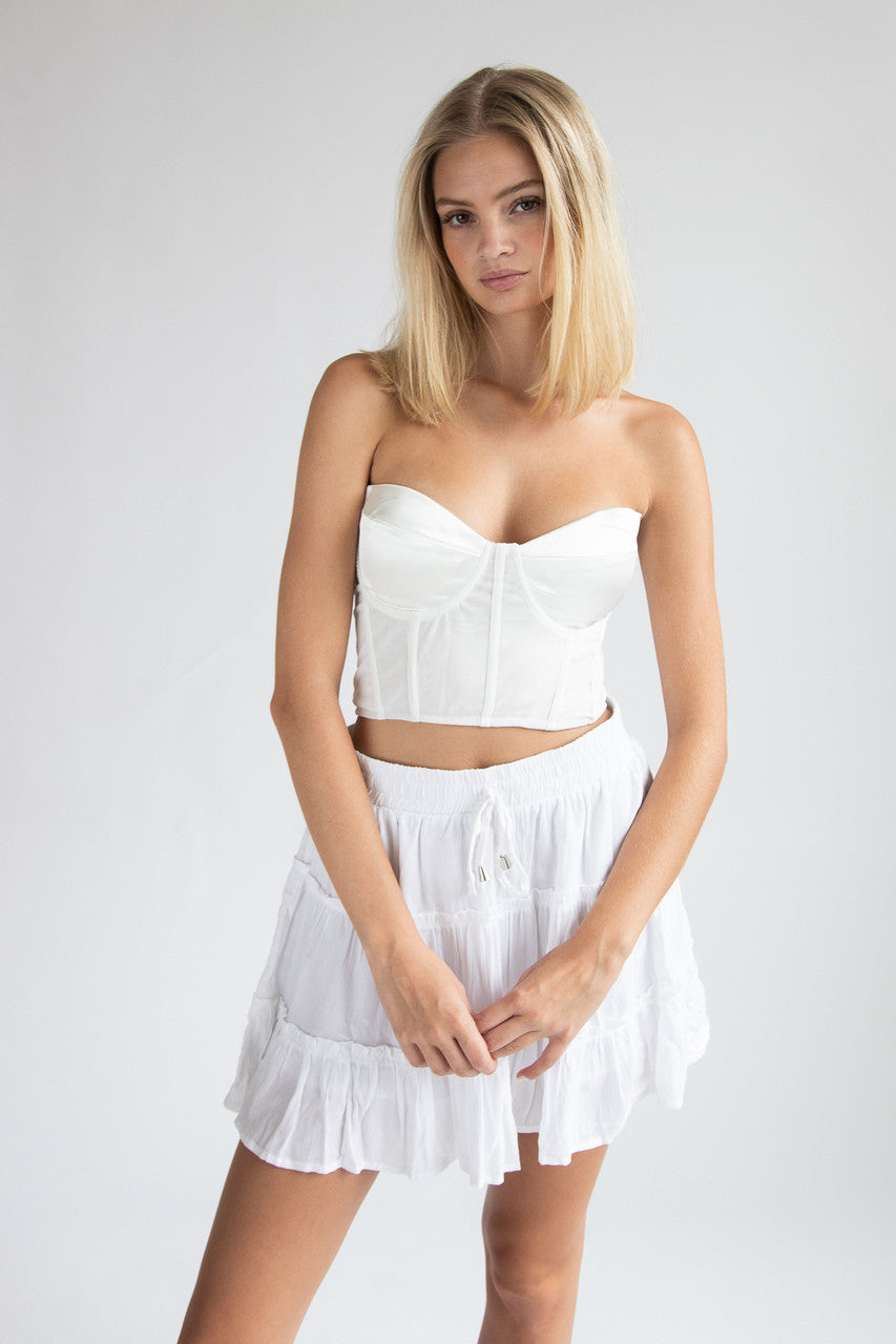 Satin Mesh Bustier