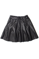 Pleated Pleather Skirt