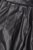 Pleated Pleather Skirt