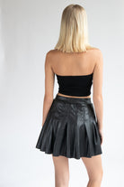 Pleated Pleather Skirt
