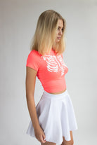 Neon Ribcage Crop T-Shirt