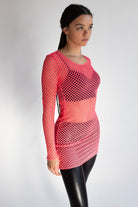 Neon Fishnet Dress