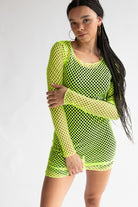 Neon Fishnet Dress