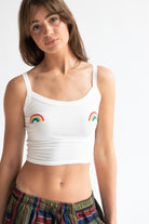 Double Rainbow Crop Tank