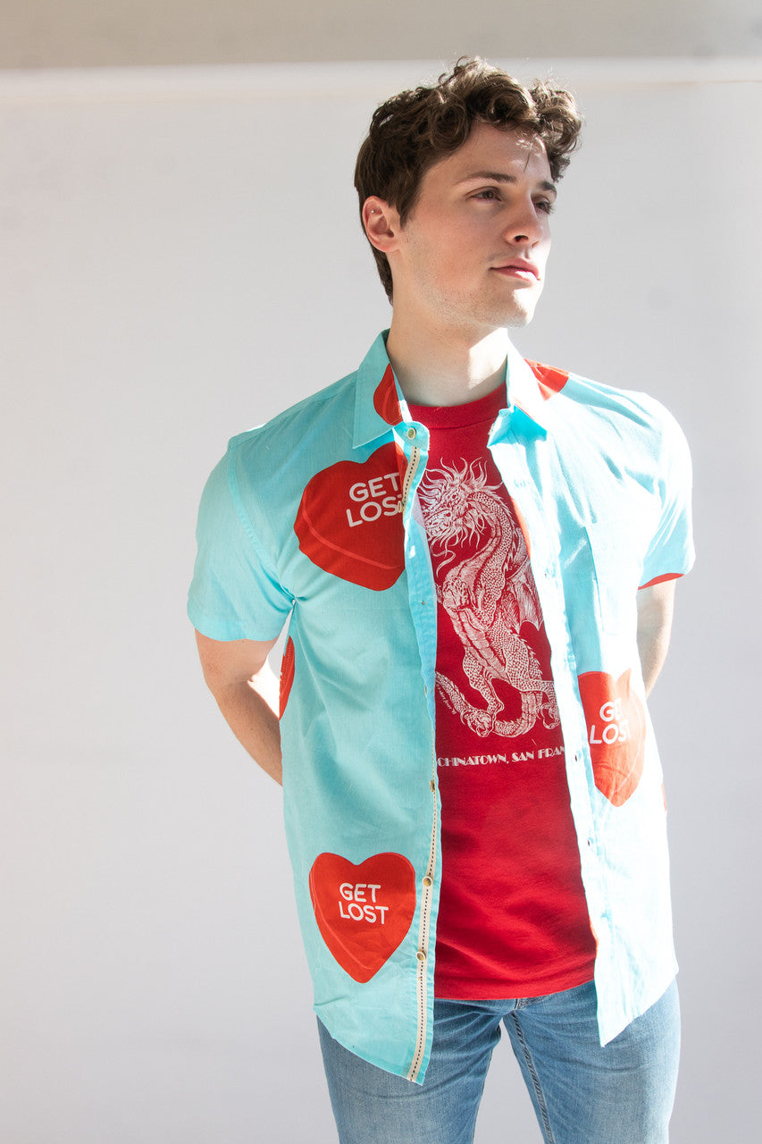 Get Lost Candy Hearts Button Up Shirt – Ragstock