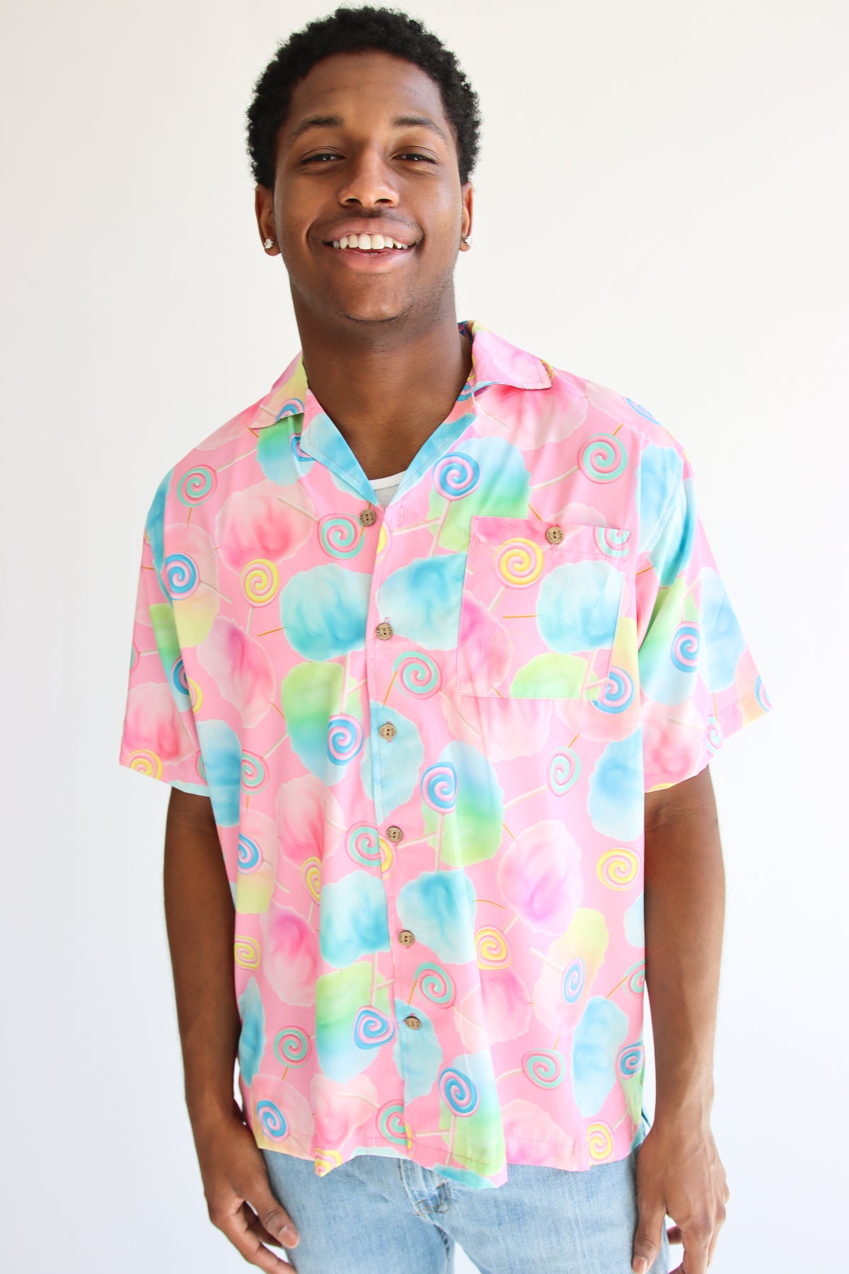 Candy World Printed Button Up