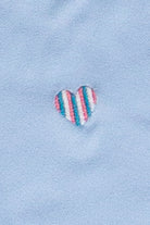 Embroidered Rainbow Hearts T-Shirt - Light Blue