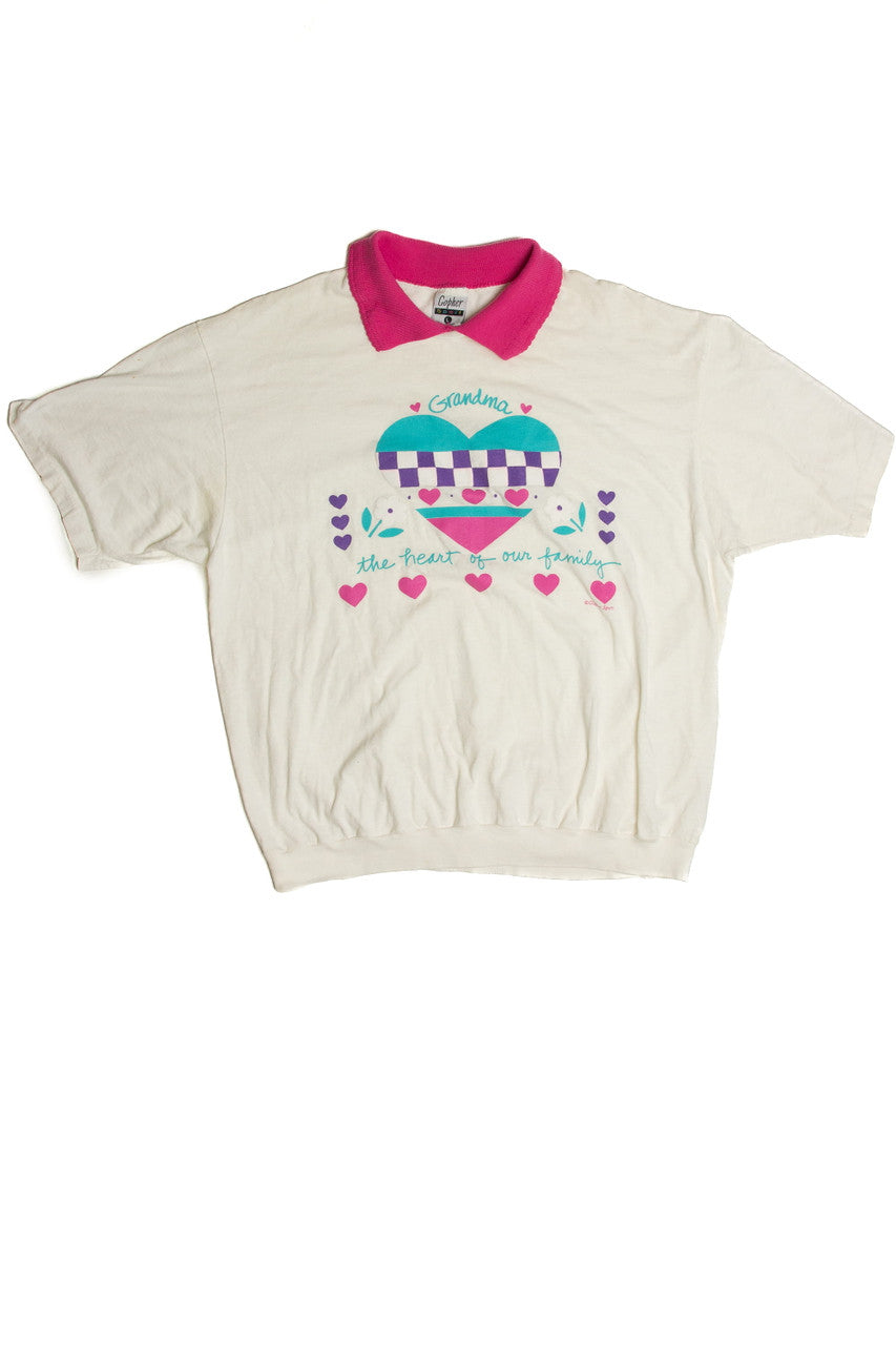 Vintage Grandma Heart of the Family T-Shirt Gopher Sport T-Shirt