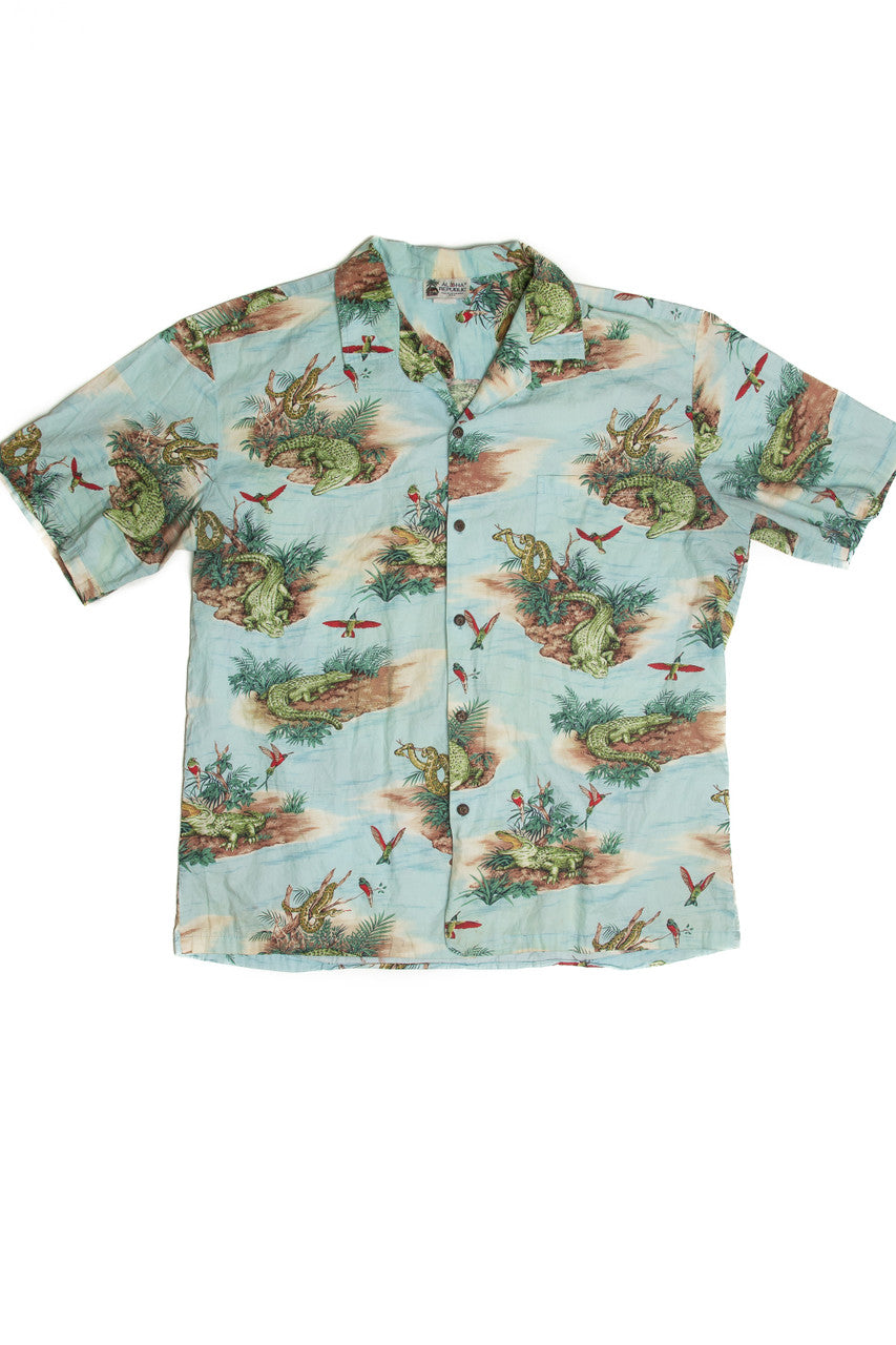 Vintage Alligator Hawaiian Shirt