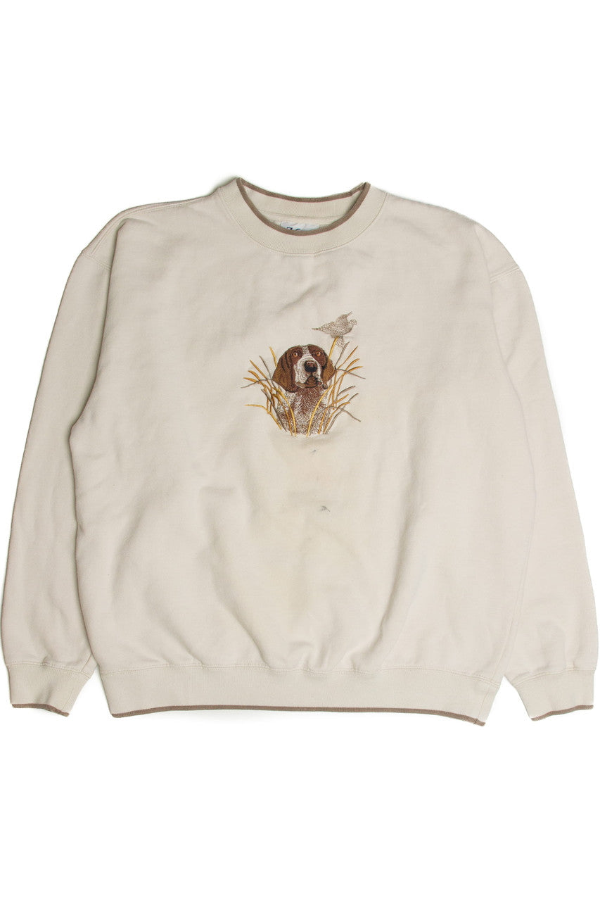 Vintage Embroidered Dog Sweatshirt