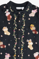 Vintage Distressed B.P. Designs Stockings Ugly Christmas Sweater (1990s)