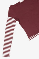 Striped Sleeve 2-in-1 Tee