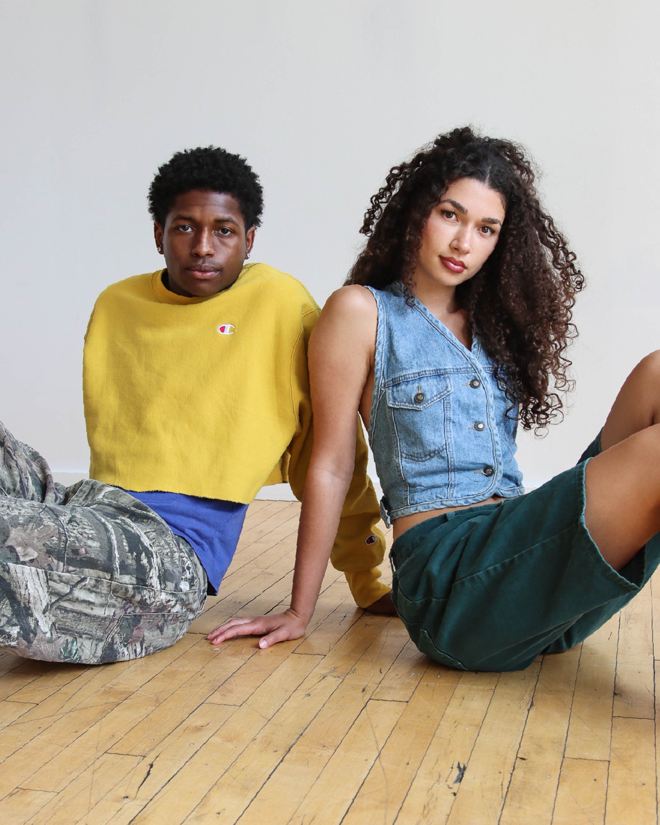 male and female models wearing vintage clothing