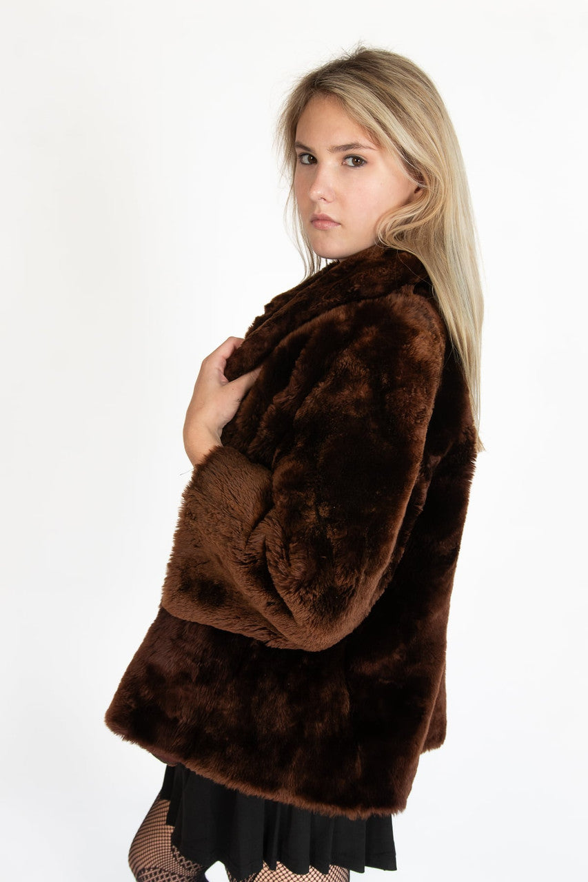 Vintage Korona & Ceffeli Faux Fur Coat (1970s)