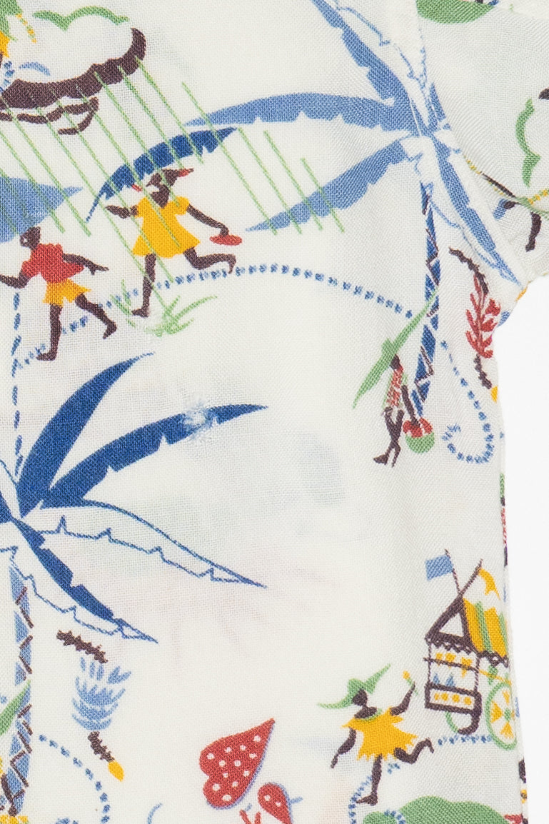 Rare Vintage Hawaiian Shirt Nathan's Montego Bay Jamaica 40/50s