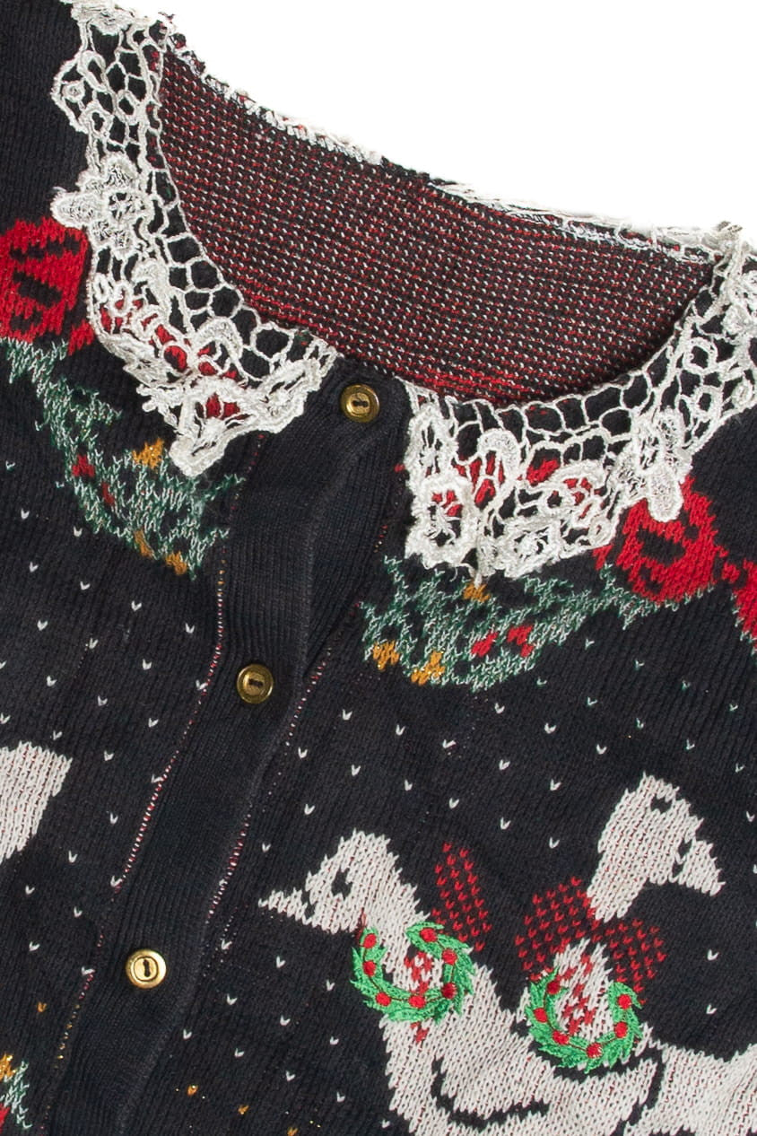 Vintage Birds Ugly Christmas Cardigan 59571