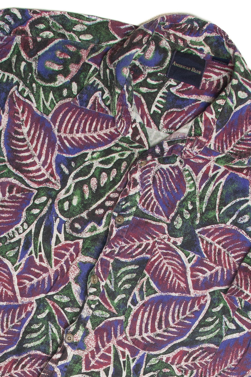 Vintage Purple Leaves Hawaiian Shirt