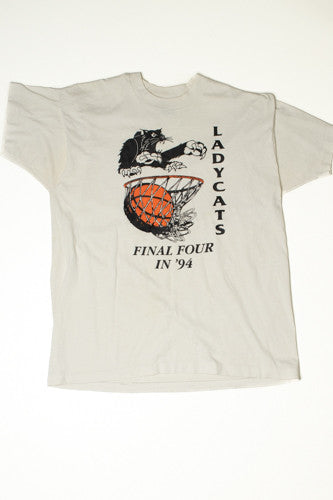Vintage Lady Cats Final Four In 94' Fruit of the Loom T-Shirt