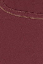 Ribbed Contrast Stitch Long Sleeve Top