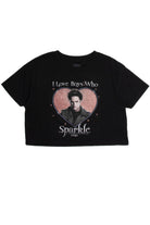 I Love Boys Who Sparkle Twilight Crop Tee