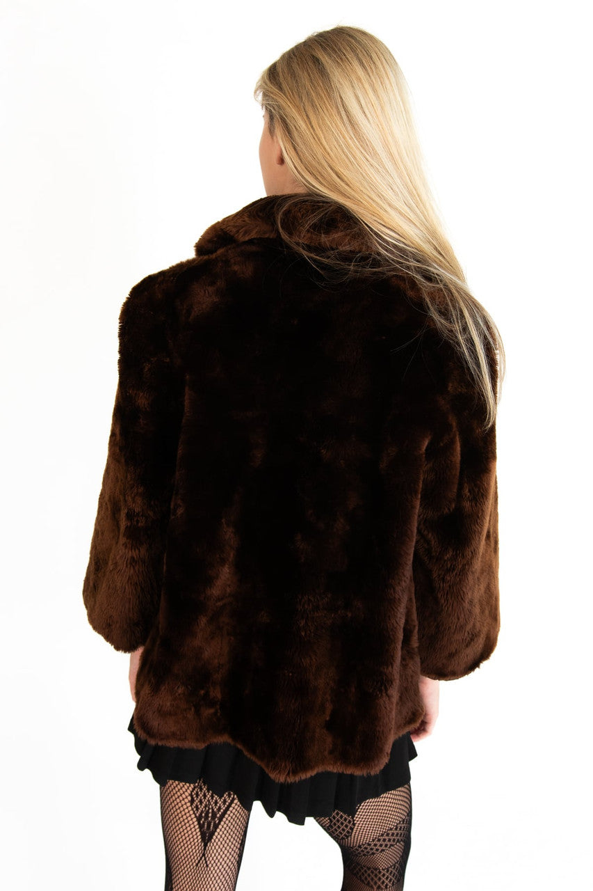 Vintage Korona & Ceffeli Faux Fur Coat (1970s)
