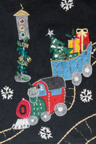 Christmas Train Vintage Ugly Cardigan (2000s)