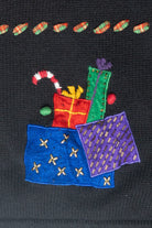 Presents Plaid Ribbon Ugly Vintage Christmas Sweater (2000s)