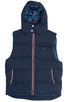 Contrast Seam Removable Hood Puffer Vest