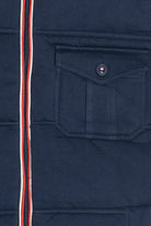 Contrast Seam Removable Hood Puffer Vest