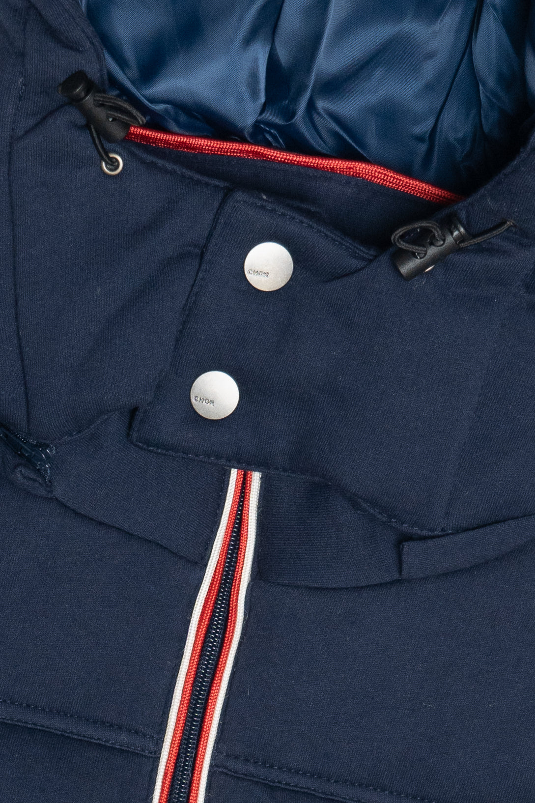 Contrast Seam Removable Hood Puffer Vest