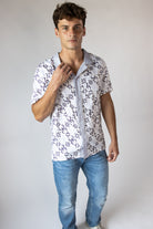 60s Print Button Up