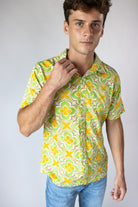60s Print Button Up