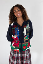 Blue Ugly Christmas Cardigan 64038