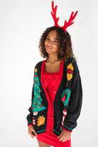 Black Ugly Christmas Cardigan 64050