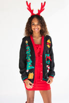Black Ugly Christmas Cardigan 64050