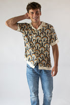 70s Print Button Up