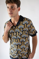 70s Print Button Up