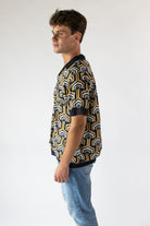 70s Print Button Up