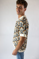70s Print Button Up