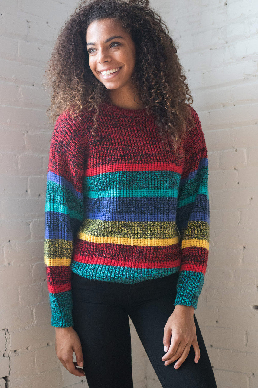 Knit Rainbow Sweater
