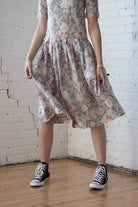 Vintage Purple Floral House Dress
