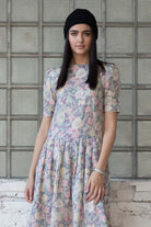 Vintage Purple Floral House Dress