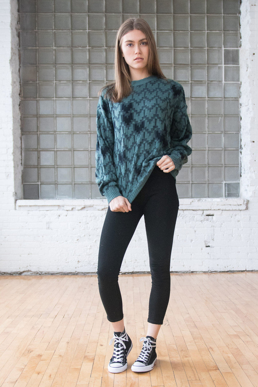 Pixel Hearts 80s Sweater