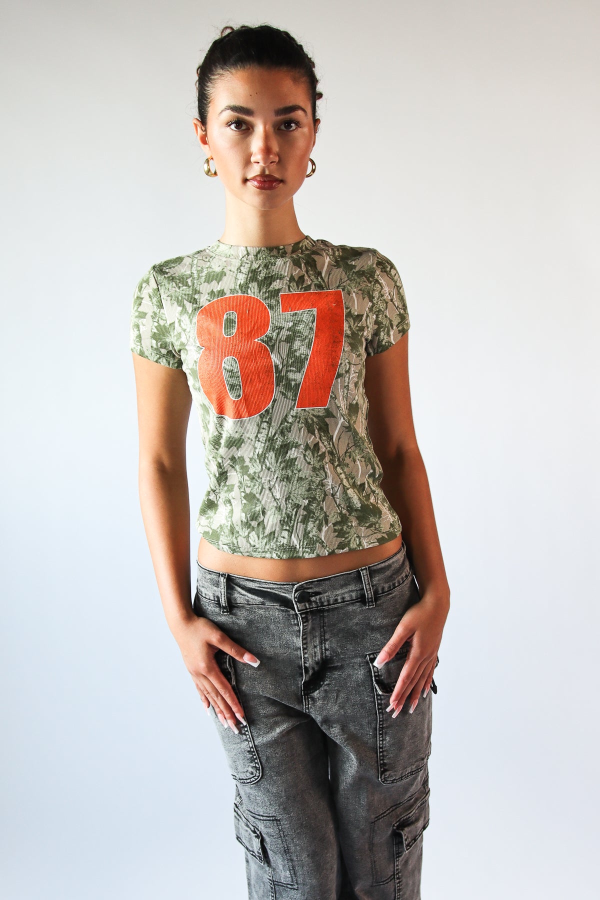 87 Woodland Camo Ribbed Tee