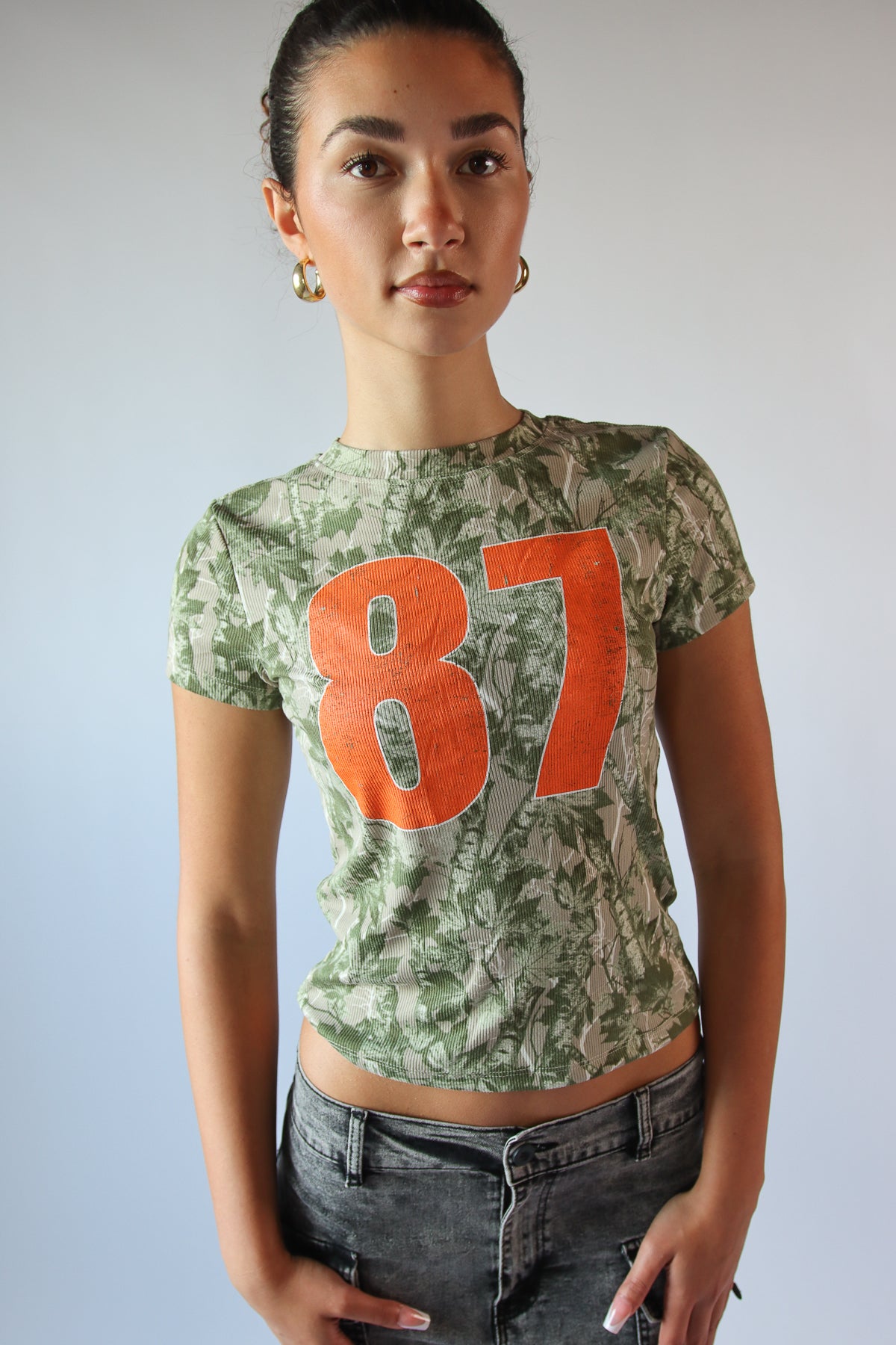 87 Woodland Camo Ribbed Tee